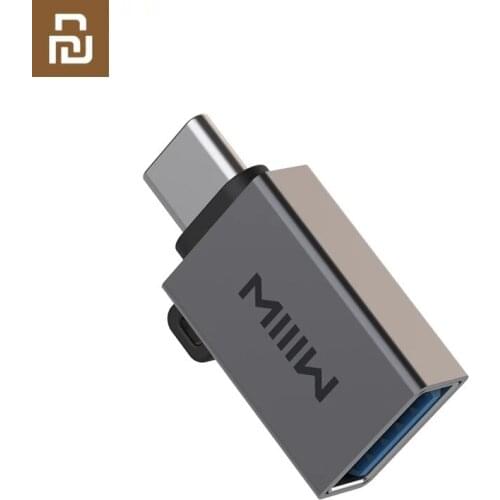 Youpin MIIIW Adapter Type-C to USB Space Gray USB3.0 Interface Power Transmission Mobile Phone Connected To U Disk With Lanyard