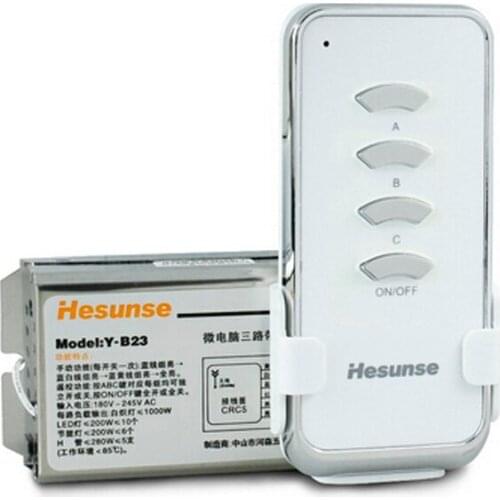 Y-B23 Three Ways 220V 315mhz 10A Wireless RF Remote Control Switch With Wall Switch Function