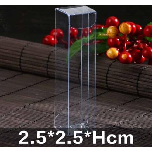 20pcs/lot Large plastic cosmetic packaging box, long clear pvc box packaging,Plastic Folding pvc Boxes Party Favors Long PVC
