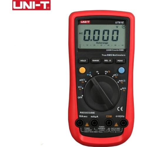 UNI-T UT61E High Reliability Digital Multimeter Meter PC Connect AC DC Voltage Relative Mode 22000 Counts Data Hold