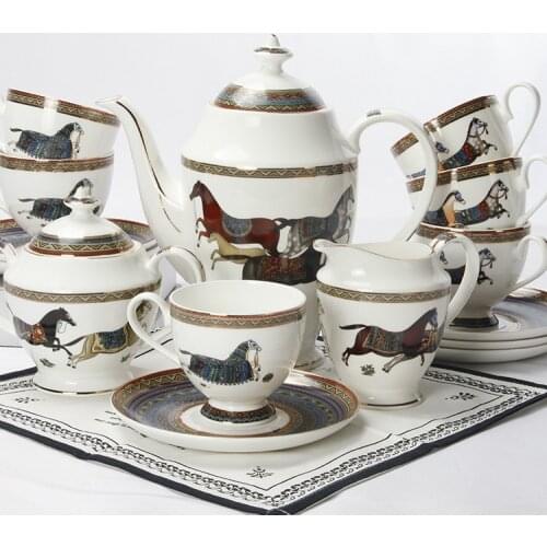 European ceramic coffee cup and saucer set bone china coffee classic