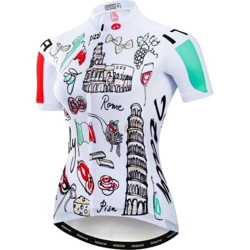 Italy Cycling jersey Women Bike jerseys girls MTB Top Maillot Pro Team Summer racing Road Mountain sports shirt Short Sleeve