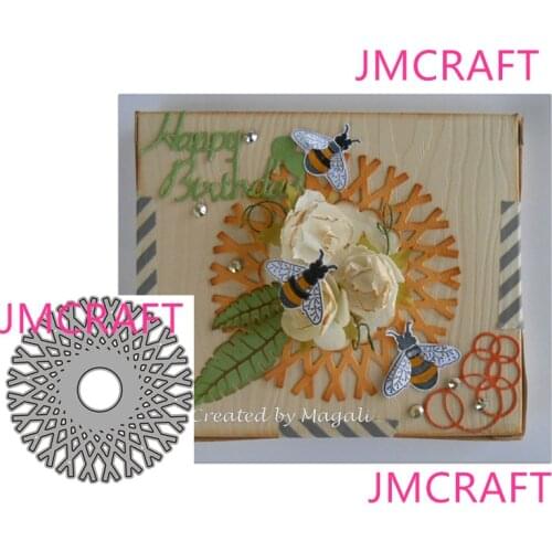 JMCRAFT 2021 New Circular Fork Background Metal Cutting Dies 3D DIY Scrapbook Handmade Paper Craft Metal Steel Template Dies