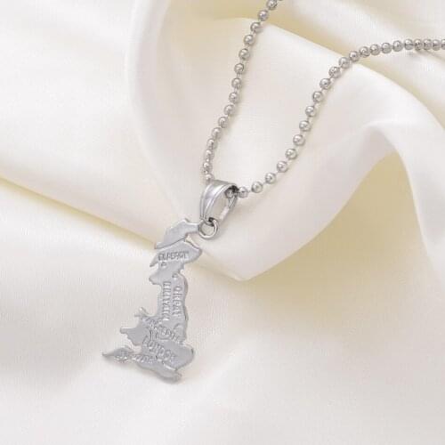 United Kingdom Map Pendant Necklaces Bead Chain Silver Color Jewelry For Women Men patriotic gifts