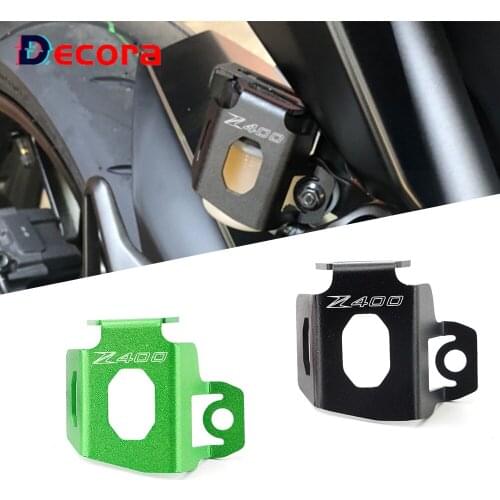 Laser Logo Z400 For Kawasaki Z400 Z 400 2017 2018 2019 Motorcycle Accessories Rear Brake Fluid Reservoir Guard Cover Protector