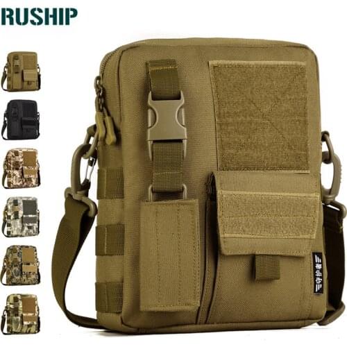 New Key Shoulder Messenger Waist Bag Outdoor bag Unisex Waterproof Nylon Bags Molle system Military High Capacity Sling bag