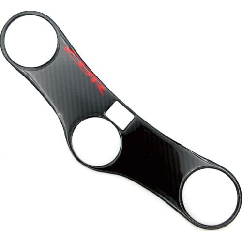 Motorcycle Carbon Fiber Decal Sticker Pad Triple Tree Top Clamp Upper Front Protector For Honda CBR600RR CBR 600RR F5 2005 2006