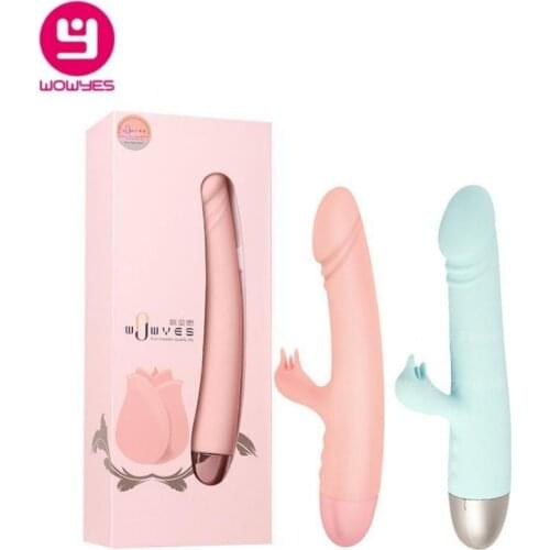 New Rotating Dildo Double Vibrator Clitoris Stimulator Blowjob Nipple Licking Vagina Masturbator Adult Erotic Sex Toys For Women