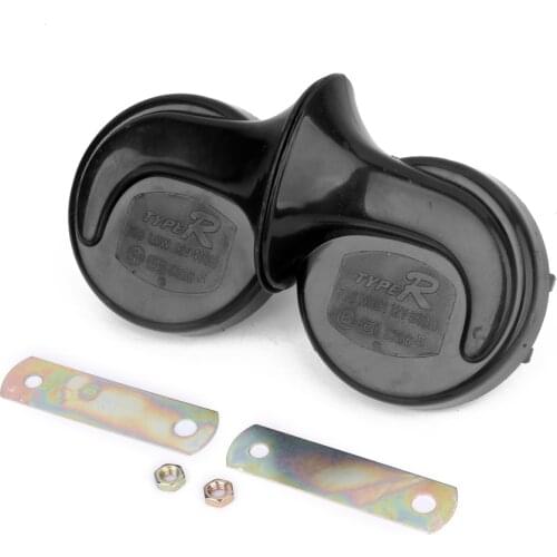 Pair Universal Loud Snail Electric Dual Tone Horns Loud For Car Truck