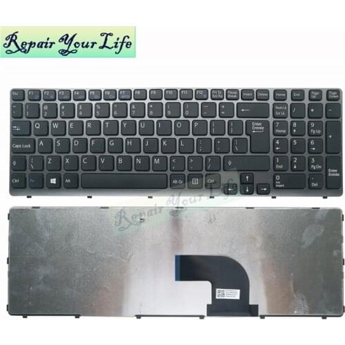 SVE15 US UI UK RU laptop keyboard for SONY SVE15 SVE151 SVE151E11T SVE1511 SVE1512 Russian GB keyboard original 9Z.N6CSQ.K2M