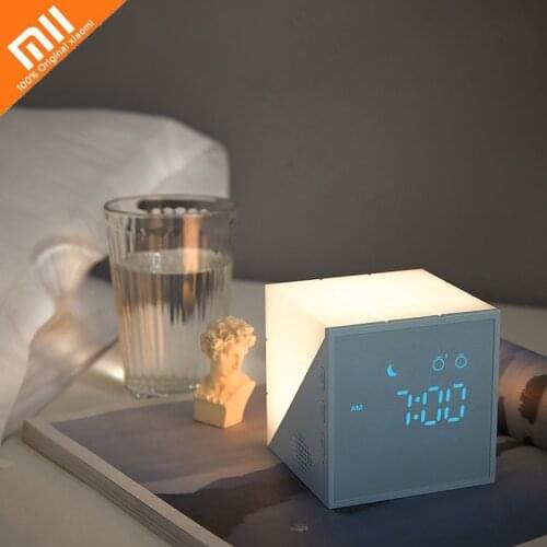 Xiaomi Intelligent Alarm Clock Touch Control Wake Up Light Cube USB Digital Electronic Desktop Smart Home Digital Desk Clocks