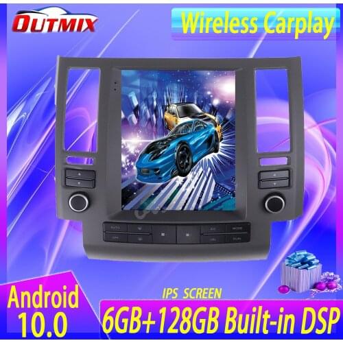 Vertical Screen Tesla Style 10.4" Android 10.0 Car Radio For Infiniti FX FX35 FX45 Car DVD Player Auto GPS Navigation