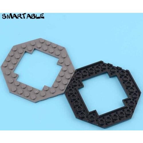 Smartable Plate 10x10 Octagonal Open Center Building Block MOC Parts Toys For Kids Compatible Major Brand 6063/29159 5pcs/Lot