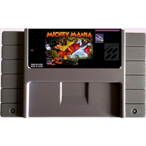 High Quality 16 Bit Mickey Mania NTSC Big Gray Game Card For USA Version Game Player
