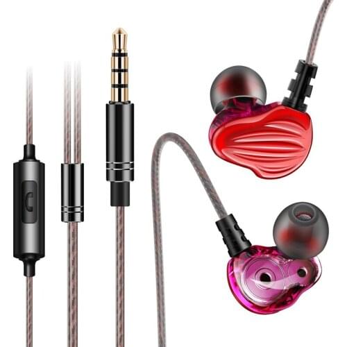 High Quality Magic Cool for Mocoo F6 In-ear Headset Bass Music Phone Earphone Fashion HIFI Dual-dynamic Headset