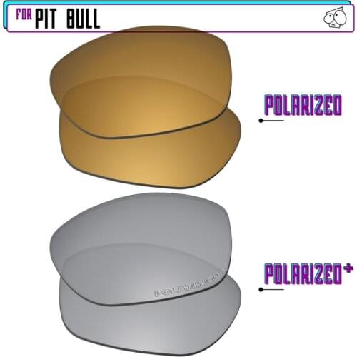 EZReplace Polarized Replacement Lenses for - Oakley Pit Bull Sunglasses - Sir P Plus-GunmetalP