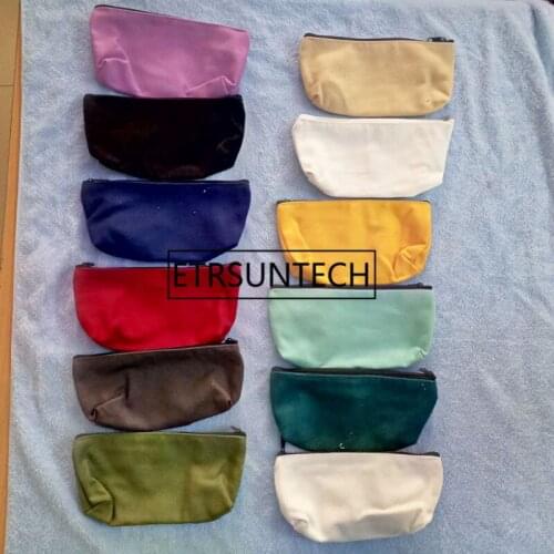 100pcs/lot High quality Colorful canvas makeup bags pen pouches cotton cosmetic Bags Mobile phone clutch bag 20x4x8cm wholesale