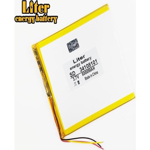 3 line 34108101 35100110 3.7V 5000MAH tablet brand gm lithium polymer