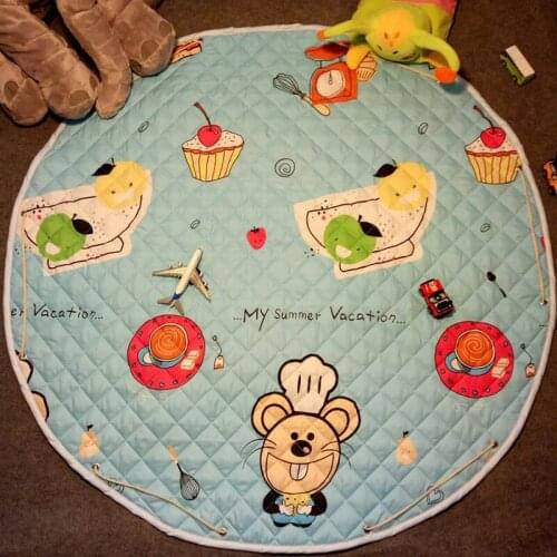 8 style Baby Carpet Rugs Children Play Mat Crawling Puzzle Mat with Storage Bag Kids Toys Sundries Pouch Cartoon Picnic Mat