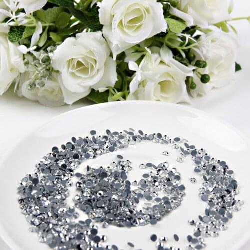 Beadsland Colorful Crystal Hotfix Round Gems Flat Back For DIY Clothes Bag Jewelry Cellphone Art Decoration 1440pcs