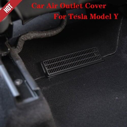 For tesla model 3 Y 2021ABS Black dust cover under Seat Air conditioner outlet Cover 2PCS