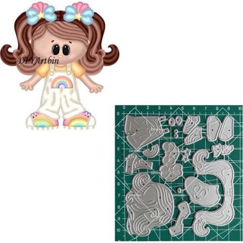 Girl Doll Metal Cutting Dies and stamps DIY Scrapbooking Card Stencil Paper DIY Cards