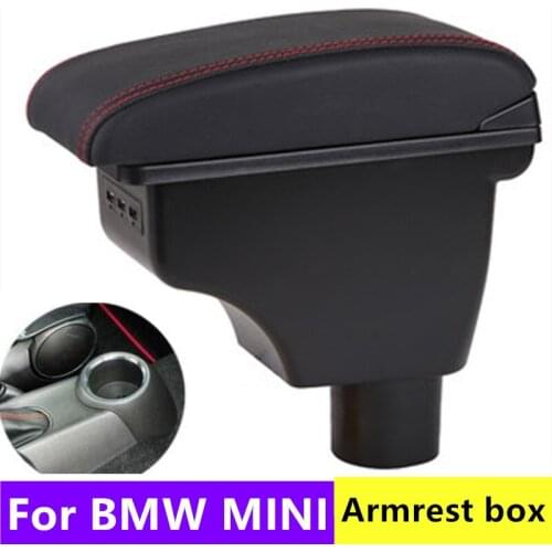 For MINI Cooper R50 R52 R53 R56 R57 R58 F55 F56 F57 Countryman R60 F60Central Armrest Storage Box Modification Accessories