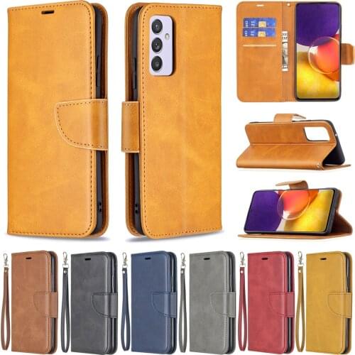 For Samsung Galaxy A82 A22 A32 A02 A12 A52 A72 A42 A21S A31 A41 A11 A51 A71 A20S A50 Flip Leather Case Solid Color Protect Cover