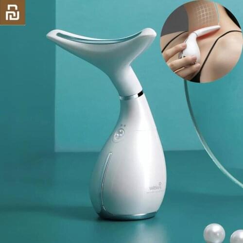Youpin WellSkins Neck Beauty Massager Heating Sonic Vibration Fade Fine Lines Lifting Scraping Relieves Muscle Fatigue Neck Care