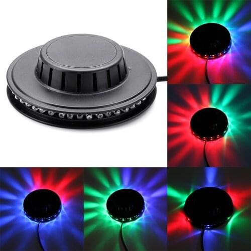 Mini 48 LEDs 8W RGB Sunflower Laser Projector Lighting Disco Stage Light Bar DJ Sound Background Wall Light Christmas Party Lamp