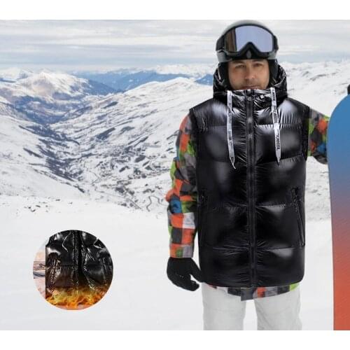Men USB Electric Heated Vest Lightweight Electric Waistcoat Thermostat For Winter Skiing Hiking Motorcycle Travel Fishing Golf