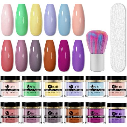 Shining Nail Dipping Power Glitter Set Pigment Dust Manicure Dipping Nails Power Dip Nail Art Decoration Matte Top Coat Needed