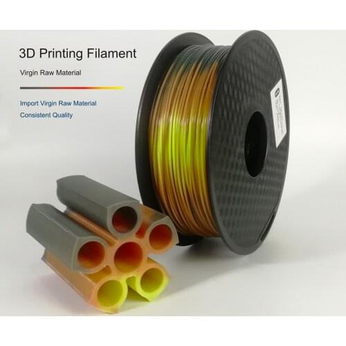3D Printer Filament Change Color 1KG 1.75mm Tri Temp Lava Black to Red to Yellow with Tolerance +/-0.05mm best sellers new HOT
