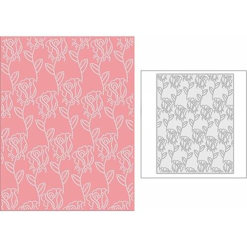 New 2021 Spotted Charming Flower Panel Metal Cutting Dies for Scrapbooking and Card Making Background Embossing Craft No Stamps