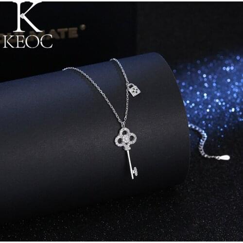 Keoc New Egirl Indie Key Lock Womens Necklace Necklaces aesthetic On the Neck Spiritual Gifts for Women y2k Jewelry