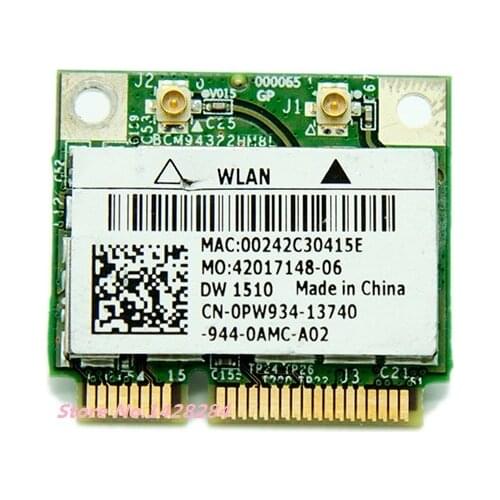 Wholesales New original BroadCom BCM94322HM8L BCM94322 BCM4322 Half Mini PCI-E 802.11a/b/g/n 300Mbps Wireless WLAN Wifi Card