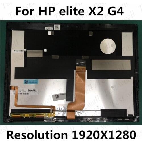Original 12.3'' Laptop LCD LED Touch Screen Digitizer Assembly 1920X1280 LQ123N1JX33-A01 for HP elite X2 G4 with Frame