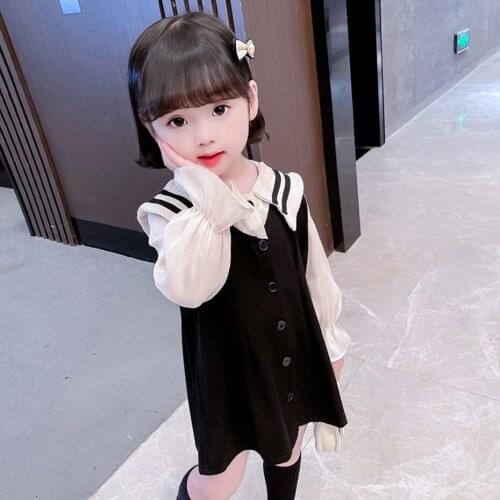 Dresses For Girls Striped Dress For Girl Patchwork Children Dress Casual Style Costume For Girls