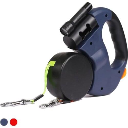 3M Double Dog Walking Leash Chain Pets Supplies Dual Headed Pet Leashes Automatic Retractable Dogs Traction Rope Creative Puppy