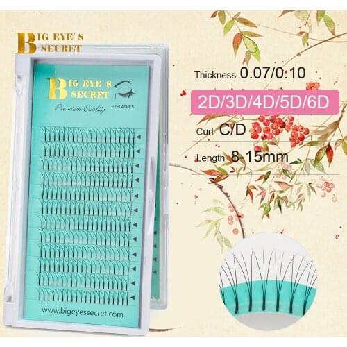 Big eyes secret Pre made Russian Volume Lashes 2D-6D Premade fans Lashes Natural Long Faux Mink Lashes Eyelash Extensions