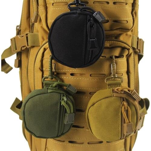 EDC Key Bag 1000D Outdoor Tactical Hanging Bag Hunting Accessories Hanging Earphone U Disk Coin Storage Protection Small Bag