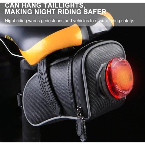 Bike Saddle BagCycling Under Seat Pack with Water Bottle Pouch Reflective Waterproof Mountain Bike Road Bicycles Storage Bag