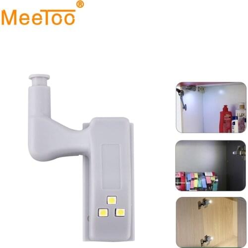 LED Under Cabinet Light Hinge Sensor Light Led Lamp Closet Wardrobe Night Lamps Lampada led Battery Cupboard Kitchen Lighting