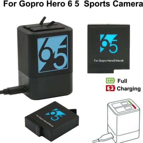 Dual Battery Charger batterie for gopro hero 5 black battery for GoPro Hero 6 8 hero7 hero6 hero5 battery for GoPro battery 7