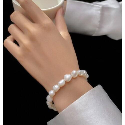 Vintage elegant bracelet 925 silver bracelet female Korean summer romantic small fresh baroque pearl OT buckle bracelet