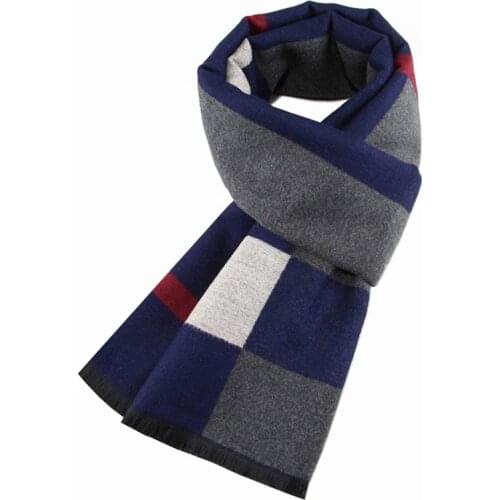 Winter Warm Scarf Men Luxury Plaid Cashmere Scarves and Shawls Brand Casual Tassel Scarfs Man Business Tartan Scarf Pashmina