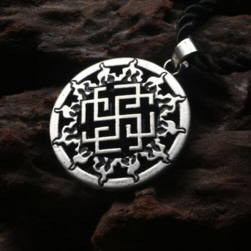1pcs BIG Svarog symbol amulet pendant Slavic men necklace slavic symbol