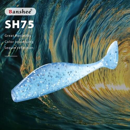 10pcs/package fishing fake lure silicone Soft Bait SH75 75mm 3.8g wobblers tackle isca Artificial bait pesca grub shad Multi