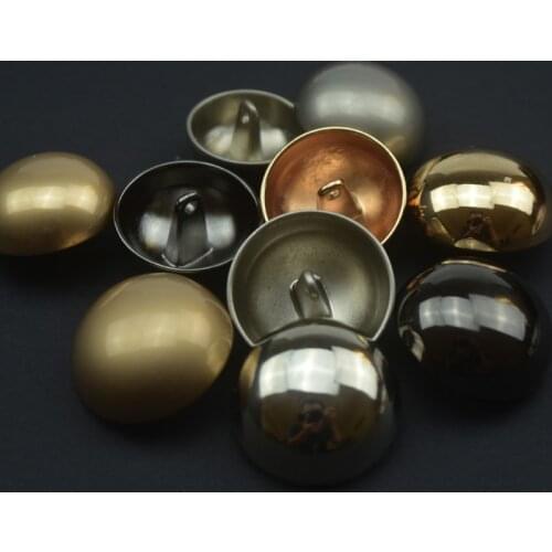 100 pieces 10-25mm Garment accessories metal mushroom button high foot smooth hand sewn button alloy womens coat available