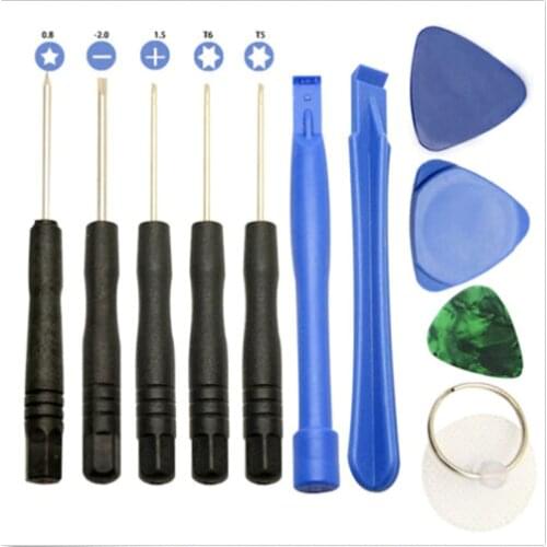 Professional 11 In 1 Cell Phones Opening Pry Repair Tool Kits Smartphone Screwdrivers Tool Set For IPhone Samsung HTC Moto Sony